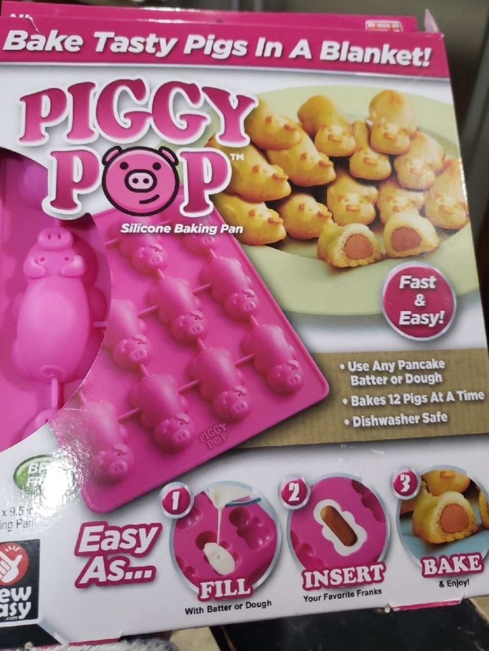 Piggy Pop Silicone Baking Pan NEW